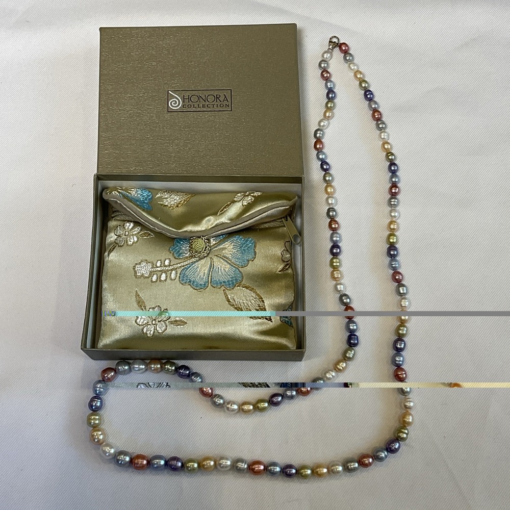 Honora Multicolored Freshwater Pearl Necklace Long Baroque Freshwater 34"
